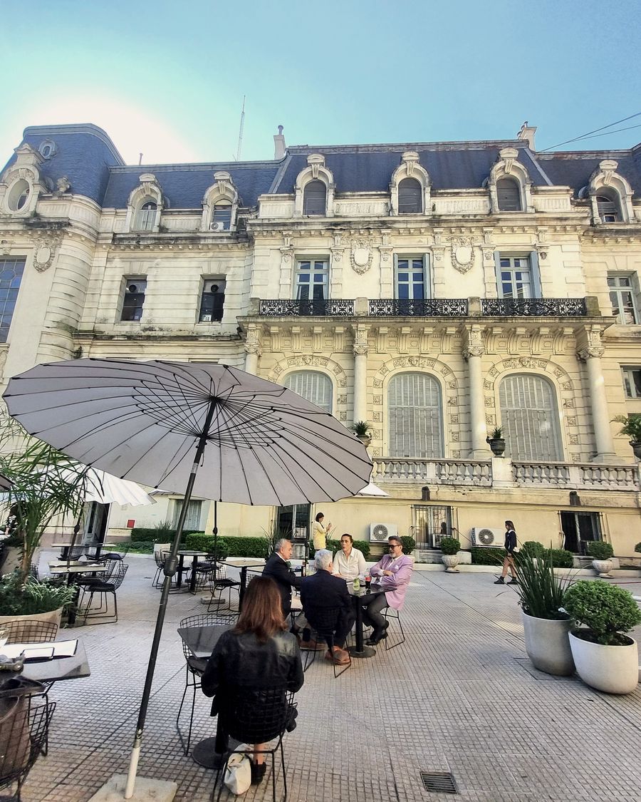 Terrace courtyard of Palacio Paz in Buenos Aires, from the Rincones story on the city's Belle Époque palaces