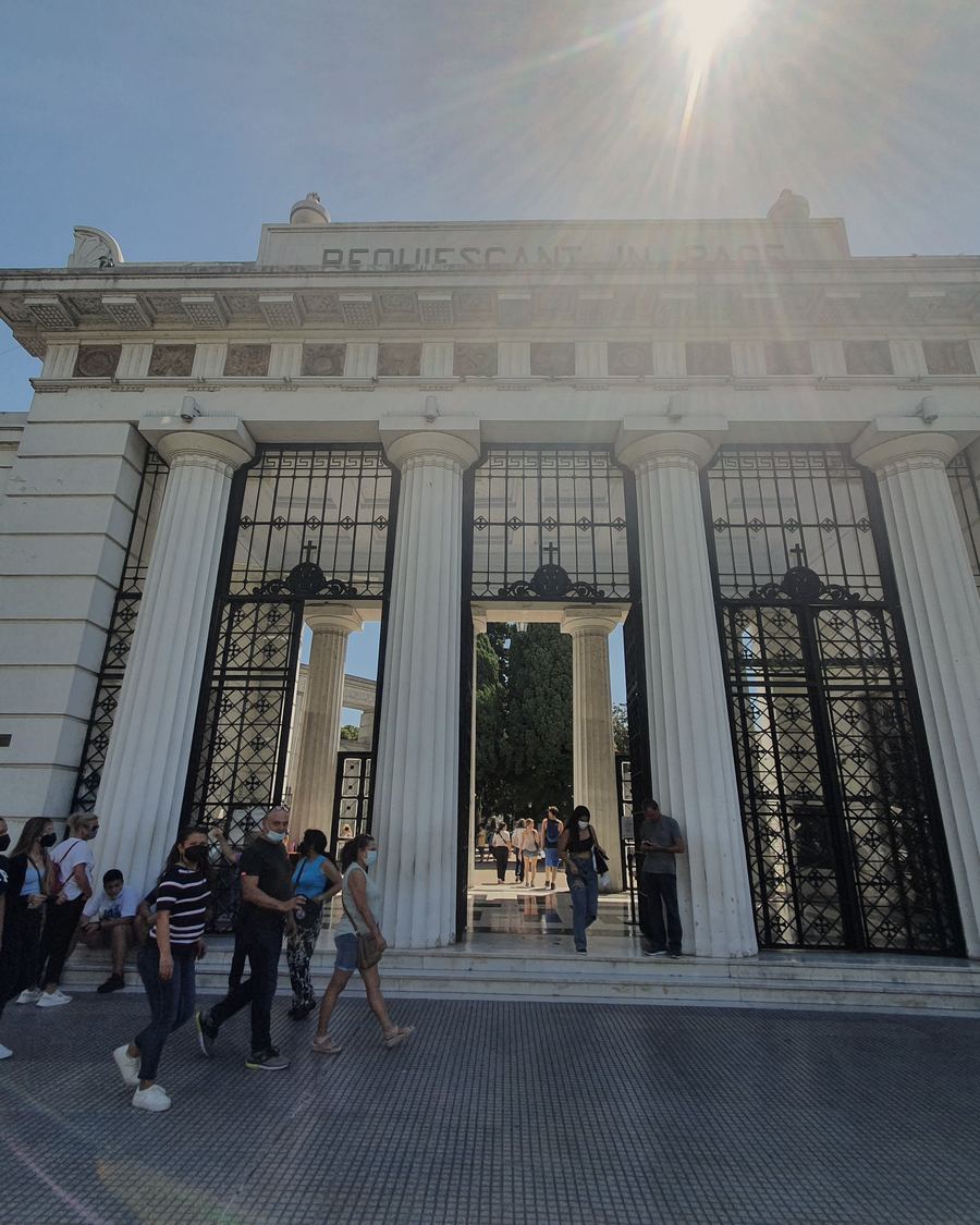 Entrance gate of Recoleta Cemetery, Buenos Aires
