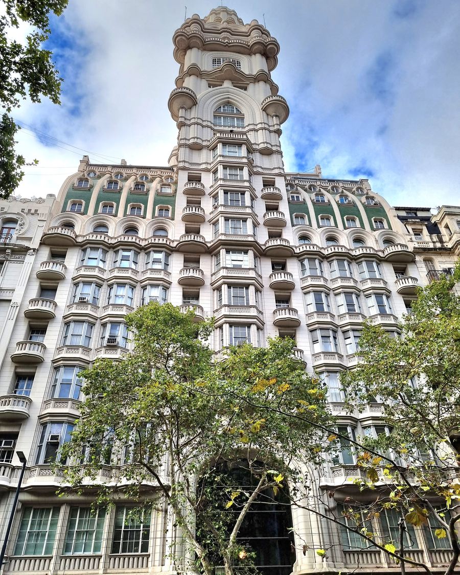 Detail of the Palacio Barolo tower, inspired by the Divine Comedy